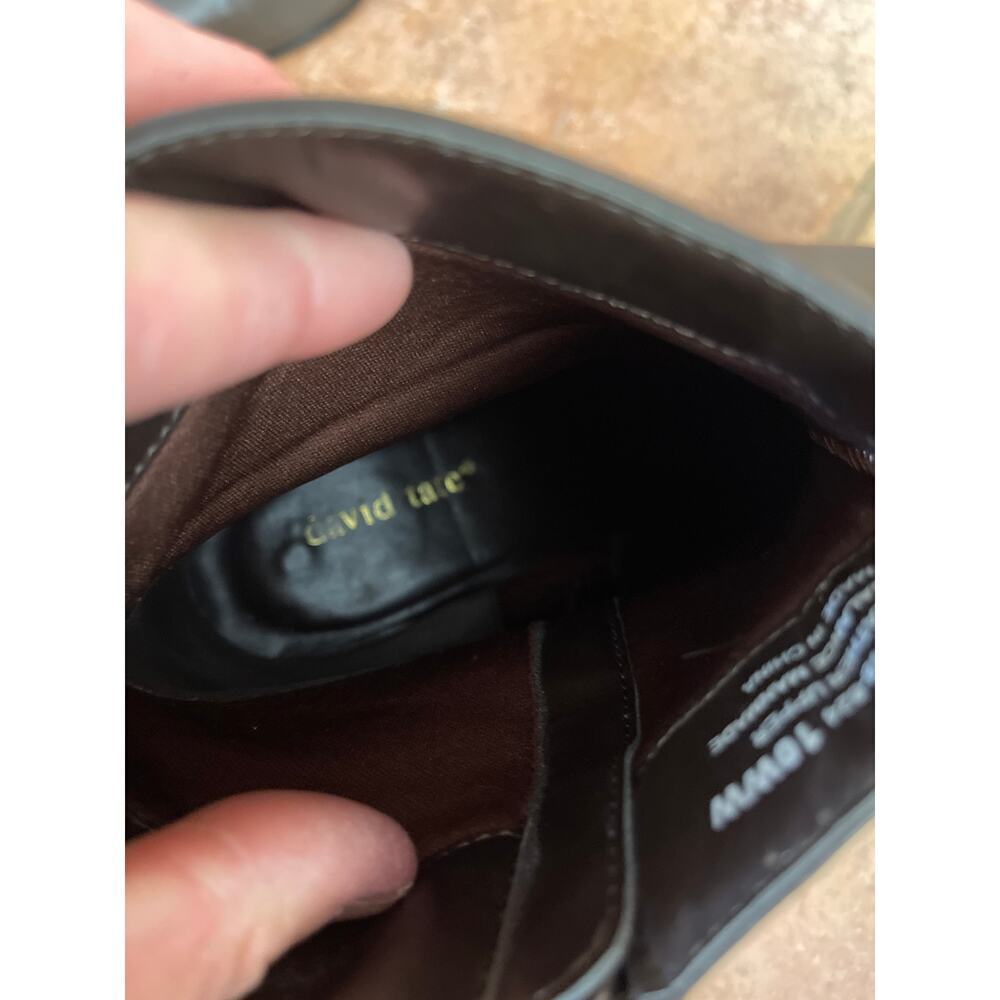 David Tate Model Brown Lambskin bootie size 10 - Picture 7 of 9